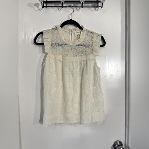 Monteau Ivory Lace Top